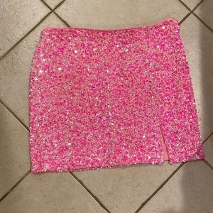 pink sparkly skirt